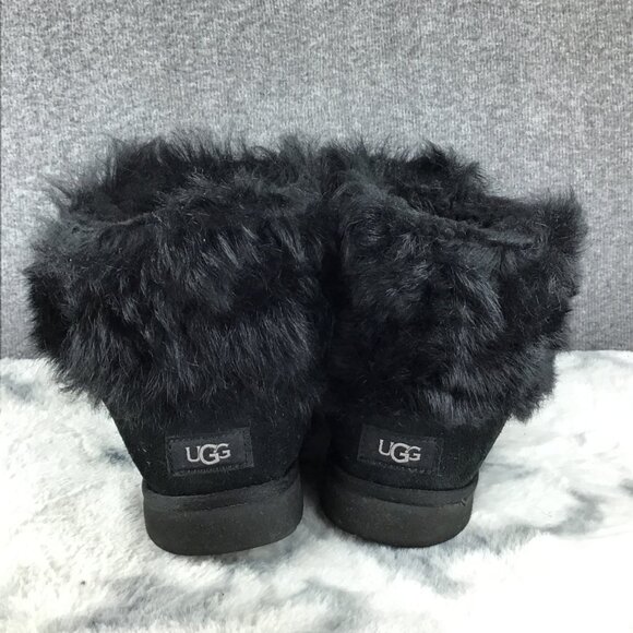 UGG Monster Ankle Hairy Women's Short Suede Boots Size 10 - Picture 5 of 12